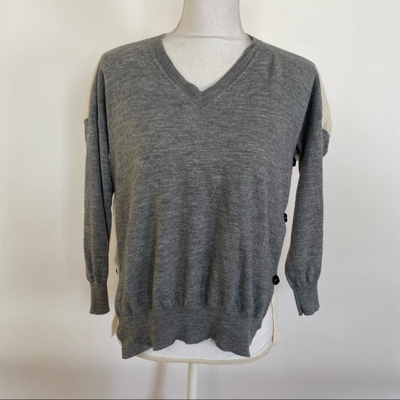 Marni Jersey Knit Two Tones Buttoned Sweater Top A15 - Picture 2 of 6